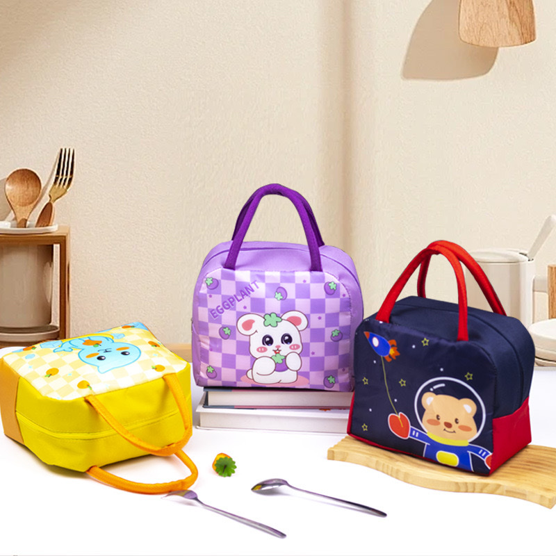 现货新款手提便当包卡通保温袋铝箔午餐包学生便当袋保温饭盒袋详情图13