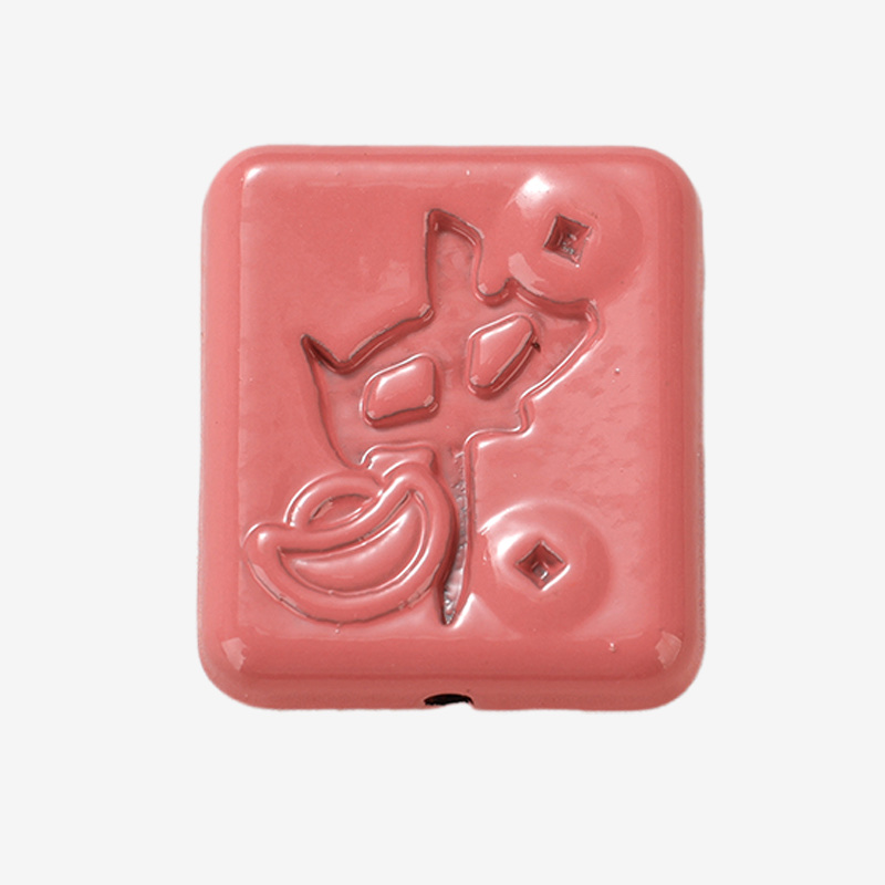 DIY jewelry accessories, baked paint alloy through-hole beaded mahjong with Chinese characters, DIY DIY crocs accessories, beaded DIY beaded crocs accessories detail image 2