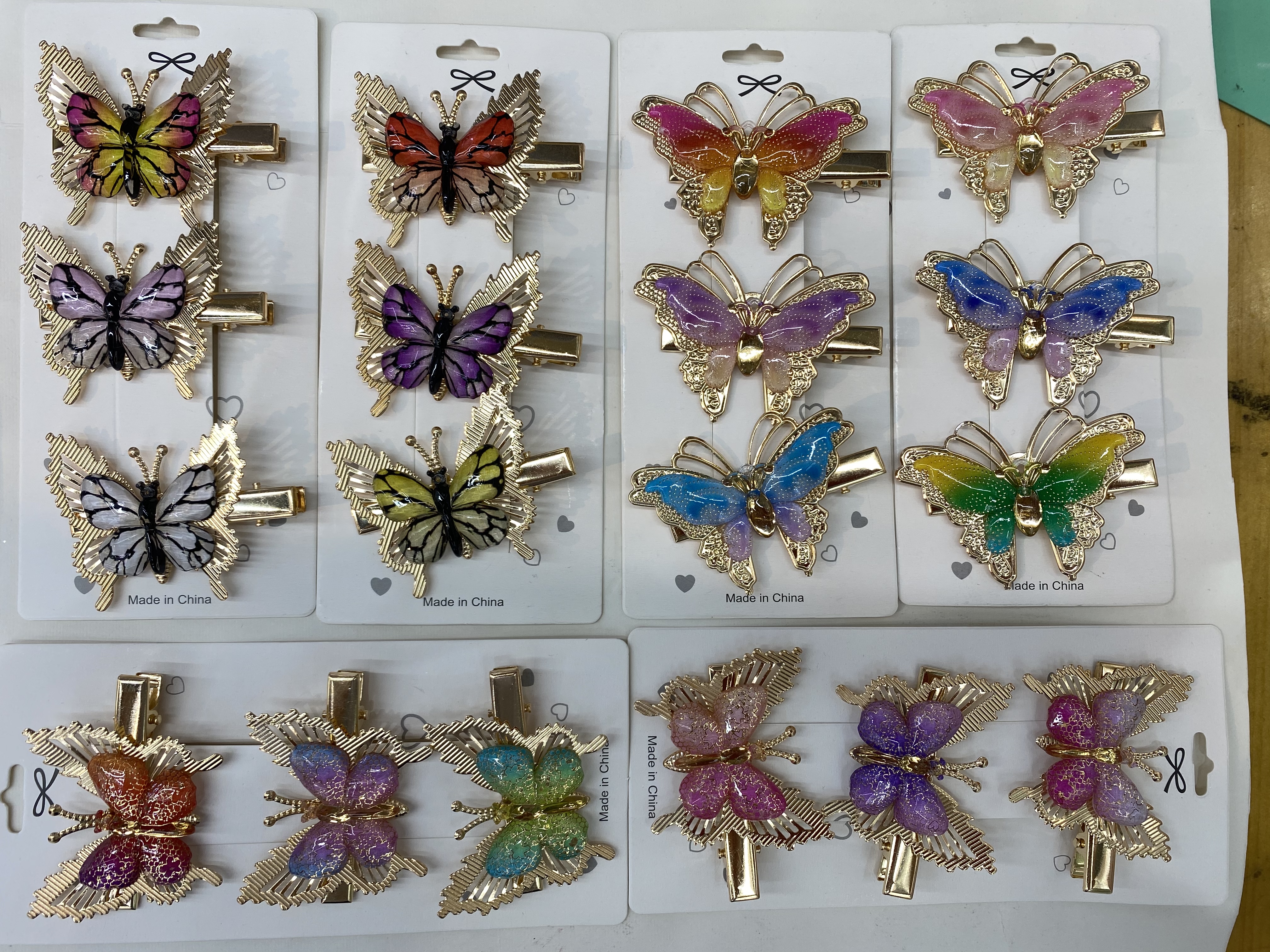 Acrylic Butterfly Simulation Hairpin Flow Sea Hairpin Accessories Hairpin Hair Accessories Application Scenario