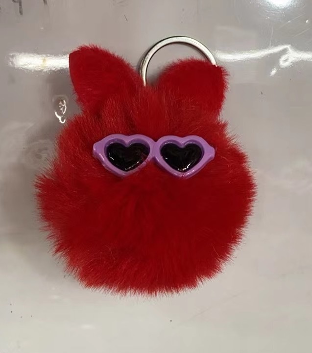 唐卡风格手机链挂件 水貂毛球钥匙挂件 精致手工艺品 轻便便携 高档礼品装饰品挂件挂件挂件挂件琴手链琴琴