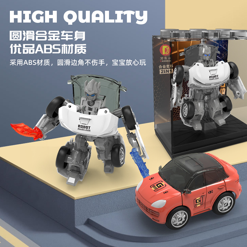 Alloy deformed Q-version car detail image 5