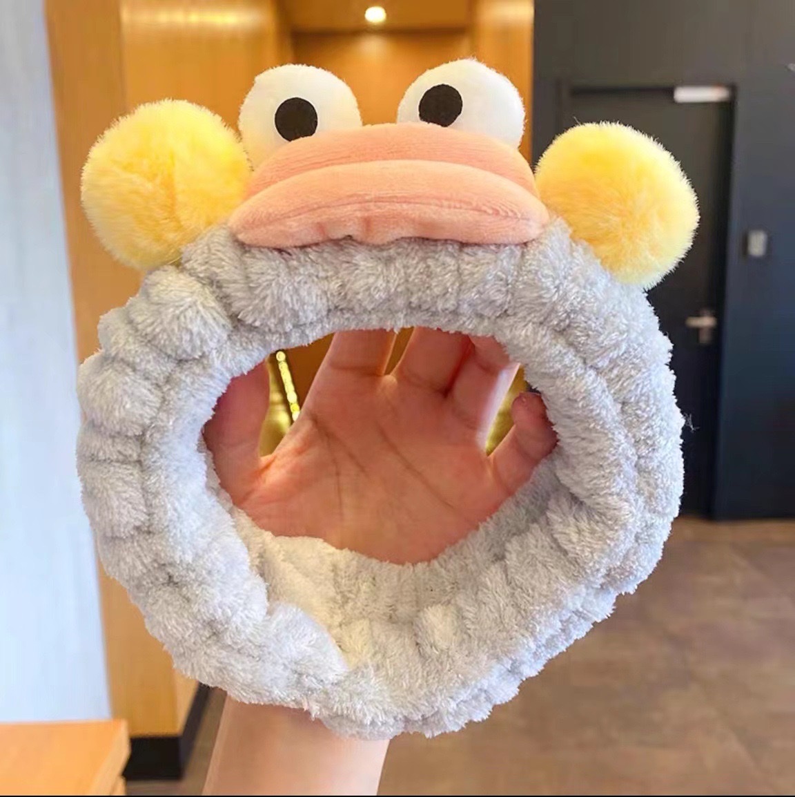 搞怪可爱风香肠嘴发带卡通日韩洗脸发带批发网红可爱大眼毛球头带 发带头巾欧美洗脸发带详情图4