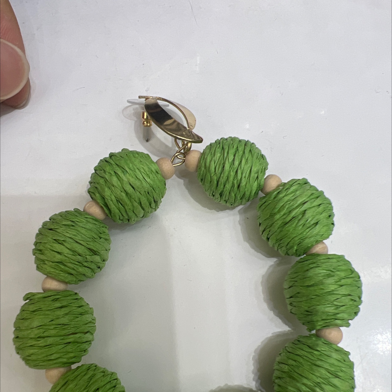 拉菲草耳环 高档饰品 韩版时尚耳饰 简约大气独特设计耳环女款