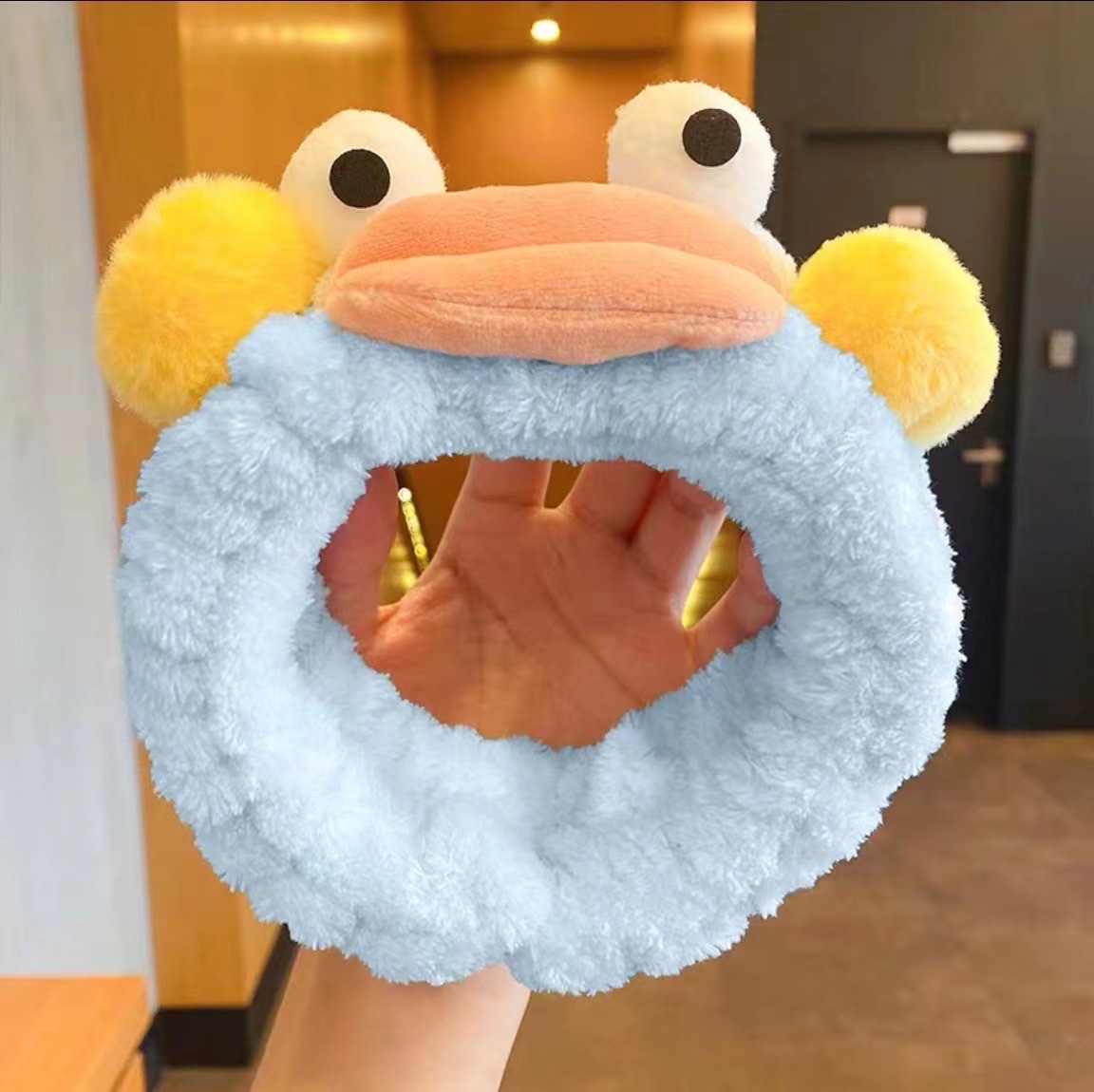 搞怪可爱风香肠嘴发带卡通日韩洗脸发带批发网红可爱大眼毛球头带 发带头巾欧美洗脸发带详情图6