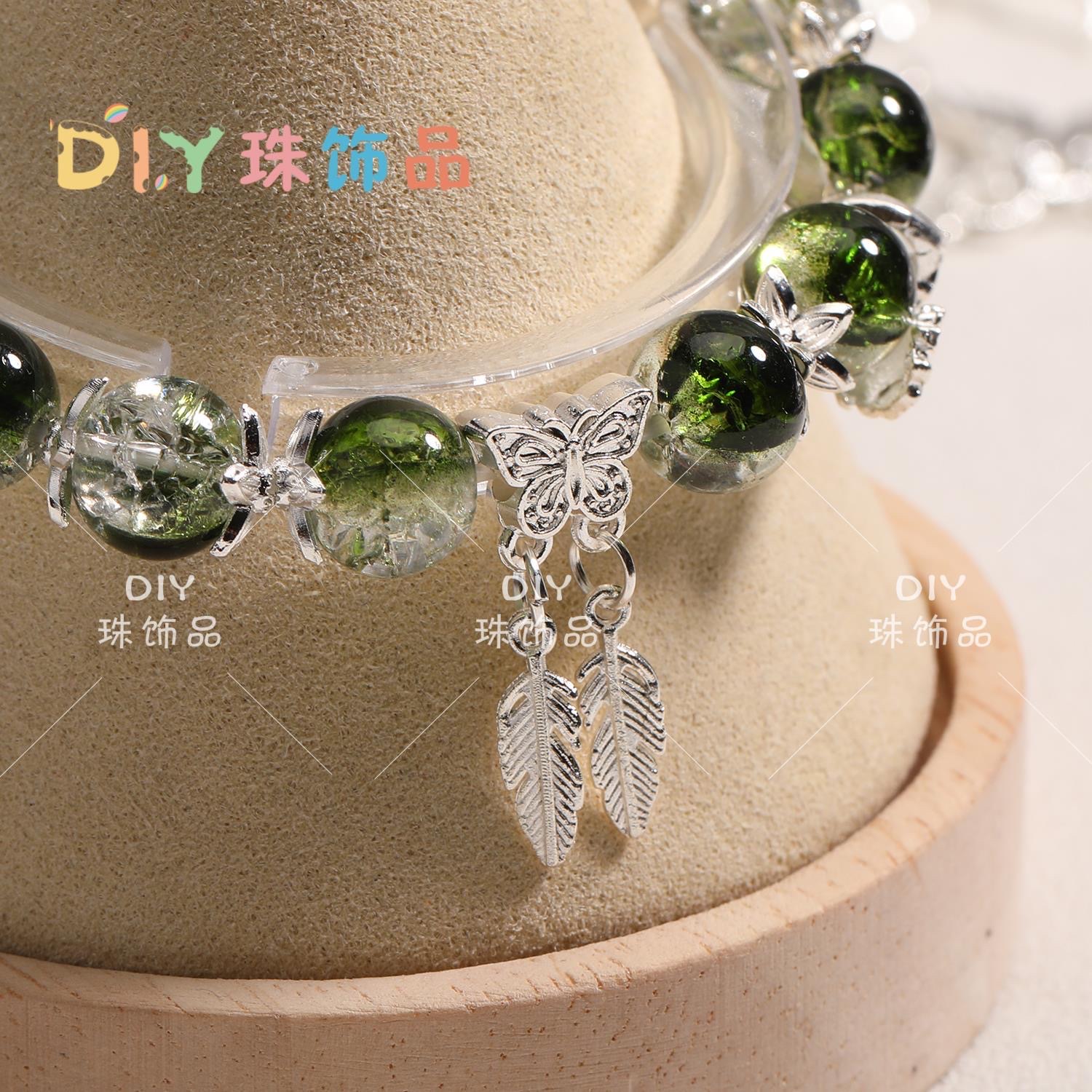 Alloy butterfly three-way double-hanging, ancient-style tassel beads and spacers, diy jewelry accessories, necklaces, bracelets, earrings, material jewelry accessories details Picture