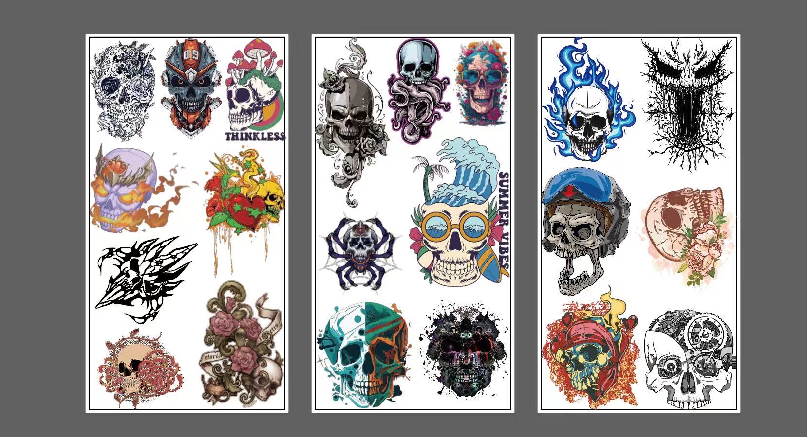 Children's cartoon tattoo stickers, exclusive tattoo stickers for girls, safe and non-toxic tattoo stickers, children's cartoon temporary tattoo stickers details Picture
