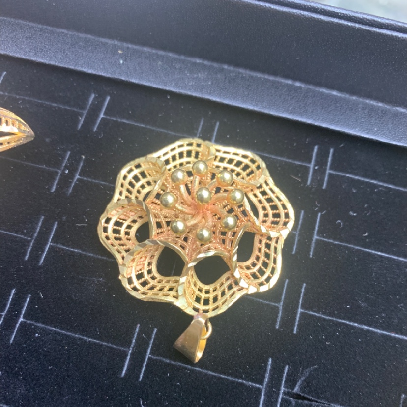 吊坠铜色批花工艺时尚diy饰品配件饰品配件中东风潮品好货树脂配件diy饰品配件铜五金配件挂件产品图