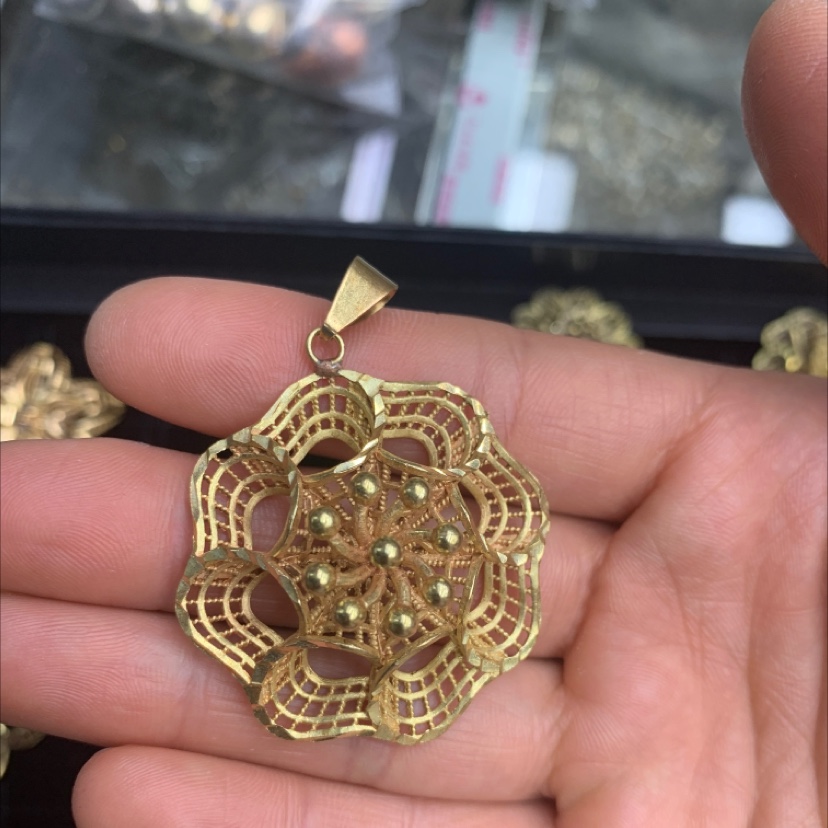 吊坠铜色批花工艺时尚diy饰品配件饰品配件中东风潮品好货树脂配件diy饰品配件铜五金配件挂件细节图