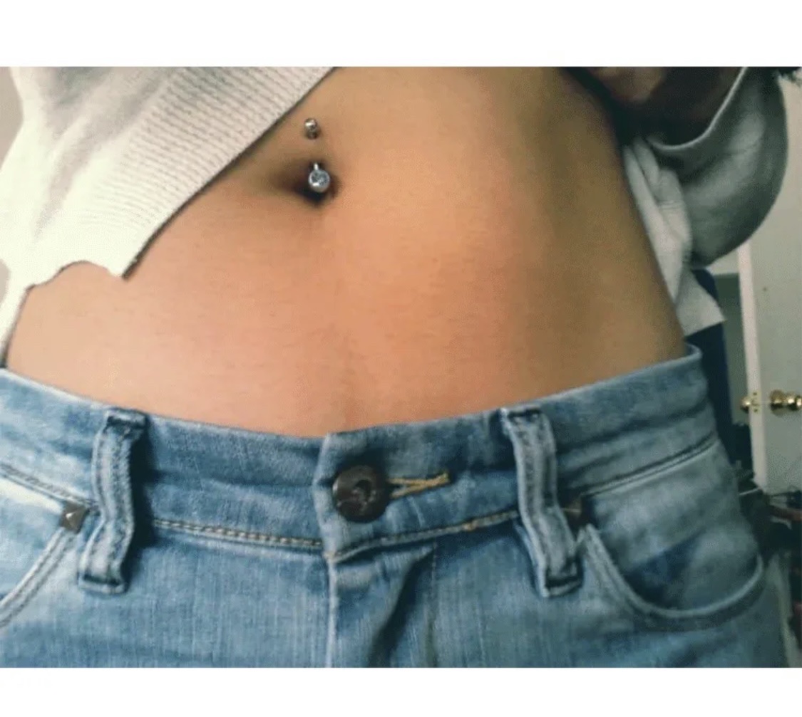 钛钢欧美个性性感经典男士女士简约肚脐钉锁骨钉肚脐环肚脐扣防过敏白底实物图