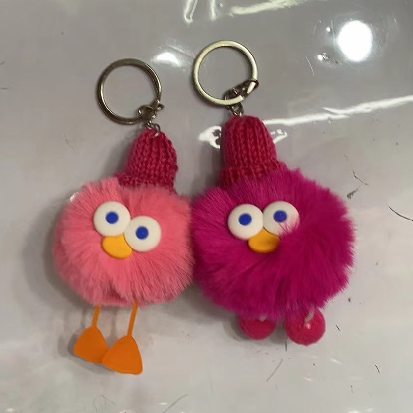 唐卡艺术手机链水貂毛球挂件 钥匙挂件精致手工制作 时尚潮流配饰礼品挂件手机链钥匙挂件