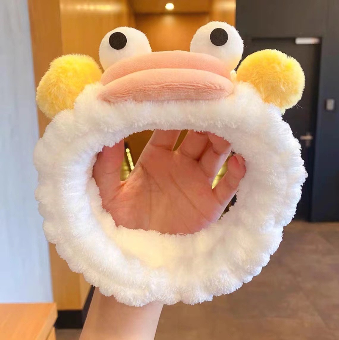 搞怪可爱风香肠嘴发带卡通日韩洗脸发带批发网红可爱大眼毛球头带 发带头巾欧美洗脸发带详情图2