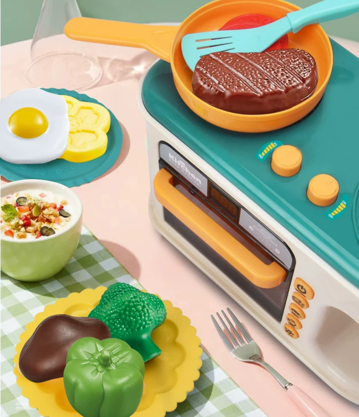 儿童过家家厨房玩具女孩做饭套装3岁宝宝煮饭小6男孩仿真厨具背包迷你厨房玩具儿童餐具套装儿童玩具切切乐儿童2024详情图2