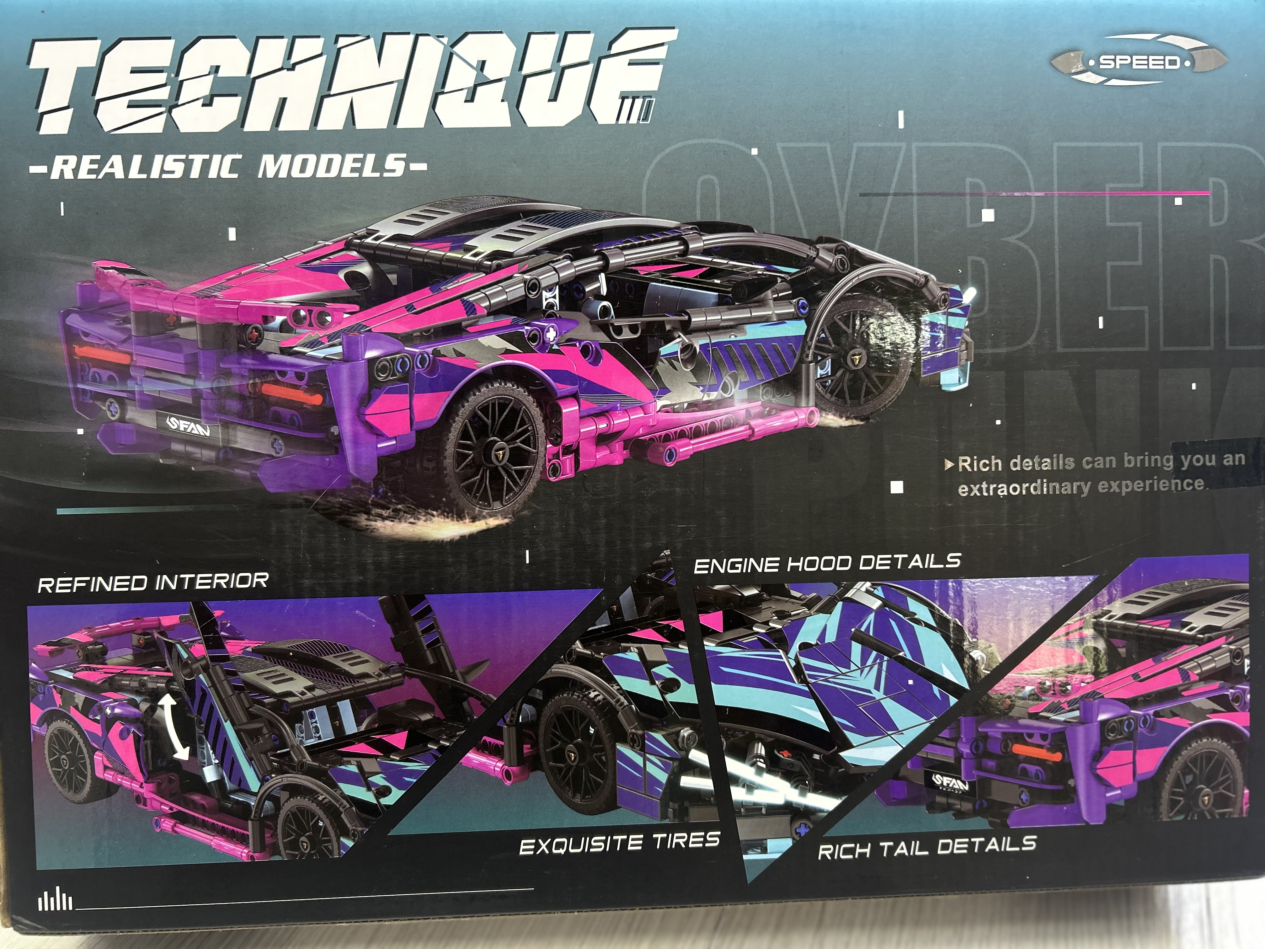 益智拼装车 1:14 单款片数1280pcs