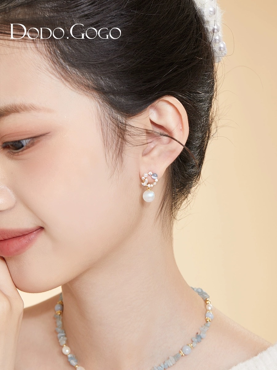 和田玉流苏吊坠饰品 男士2020个性耳钉 925银饰耳环 精致时尚耳饰品 玉石吊坠新款上市详情图6