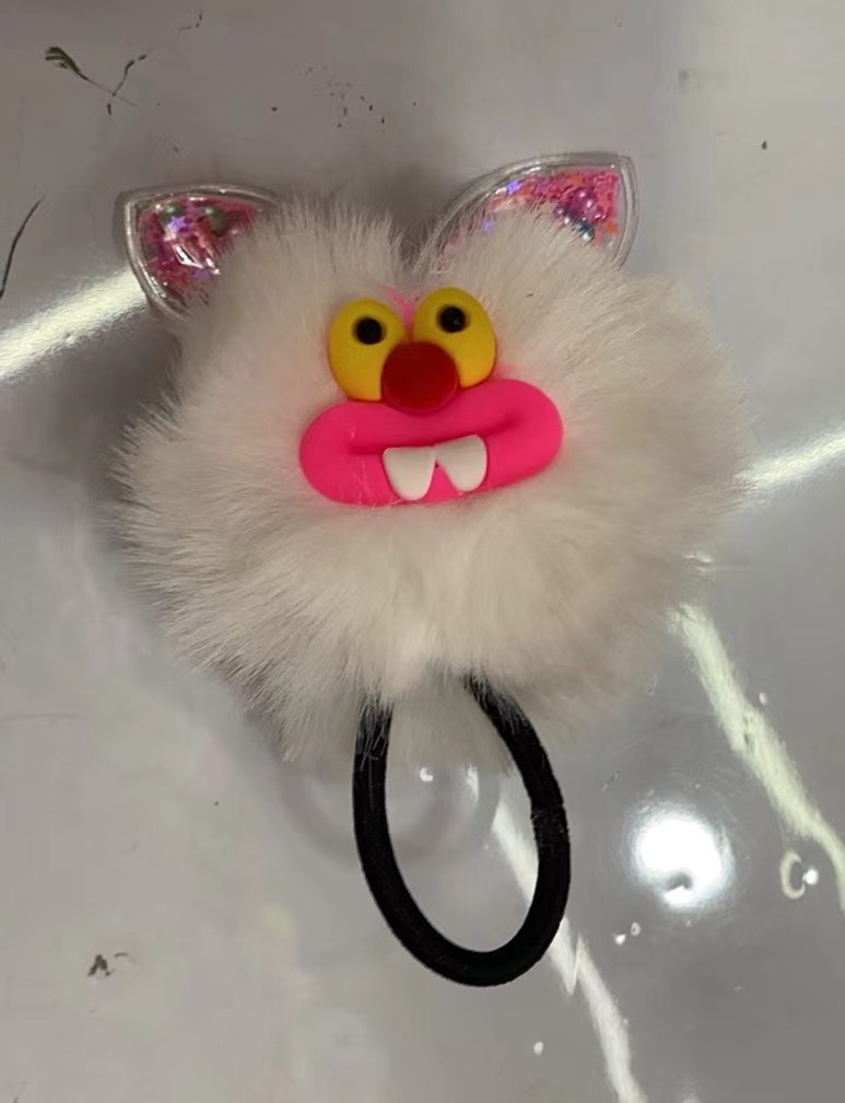 儿童专用毛线发卡 发夹 发圈一体式设计 简约可爱假发装饰 头发装饰品不伤发质发圈琴琴