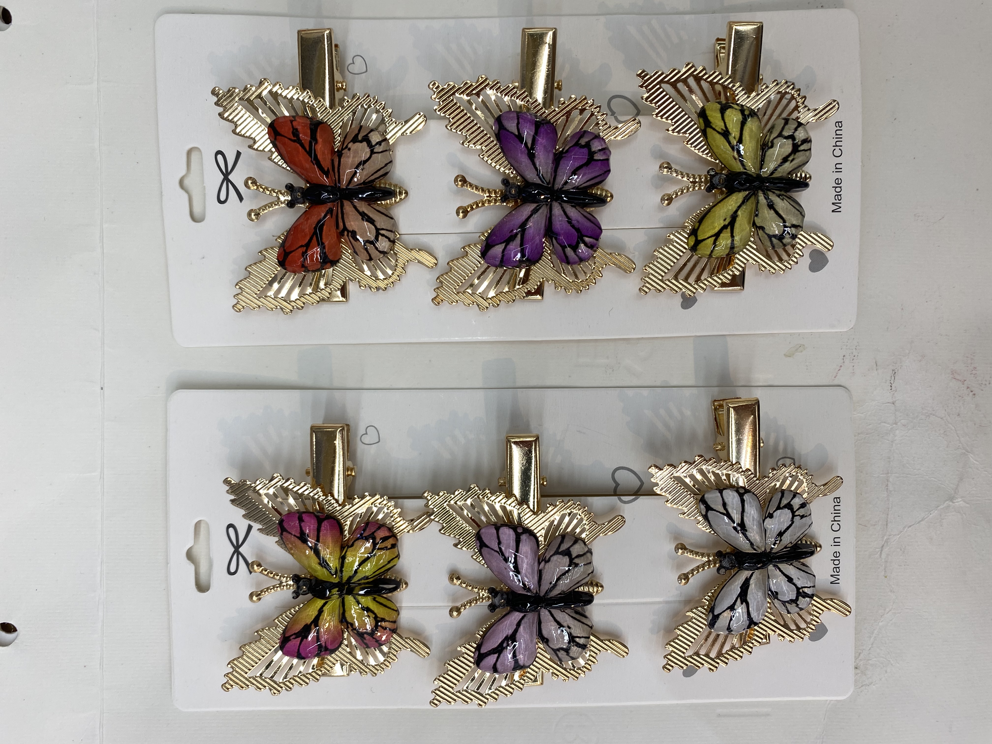 Acrylic Butterfly Simulation Hairpin Flow Sea Hairpin Accessories Hairpin Hair Accessories Specification drawing