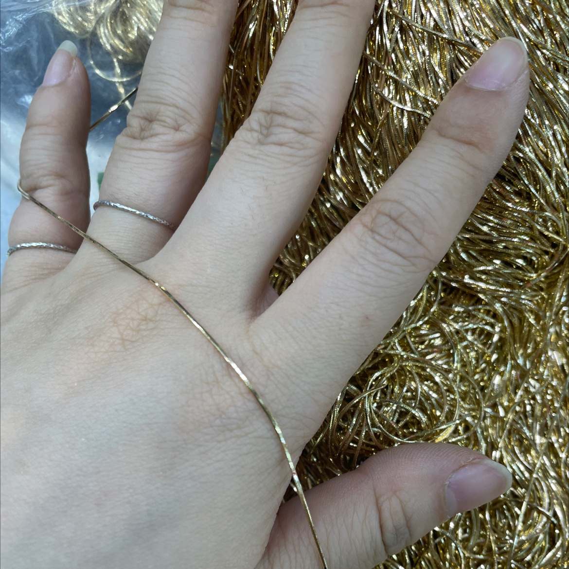 DIY Sp125-4 8DC Serpentine Chain with Floral gold thread Tassels Specification image
