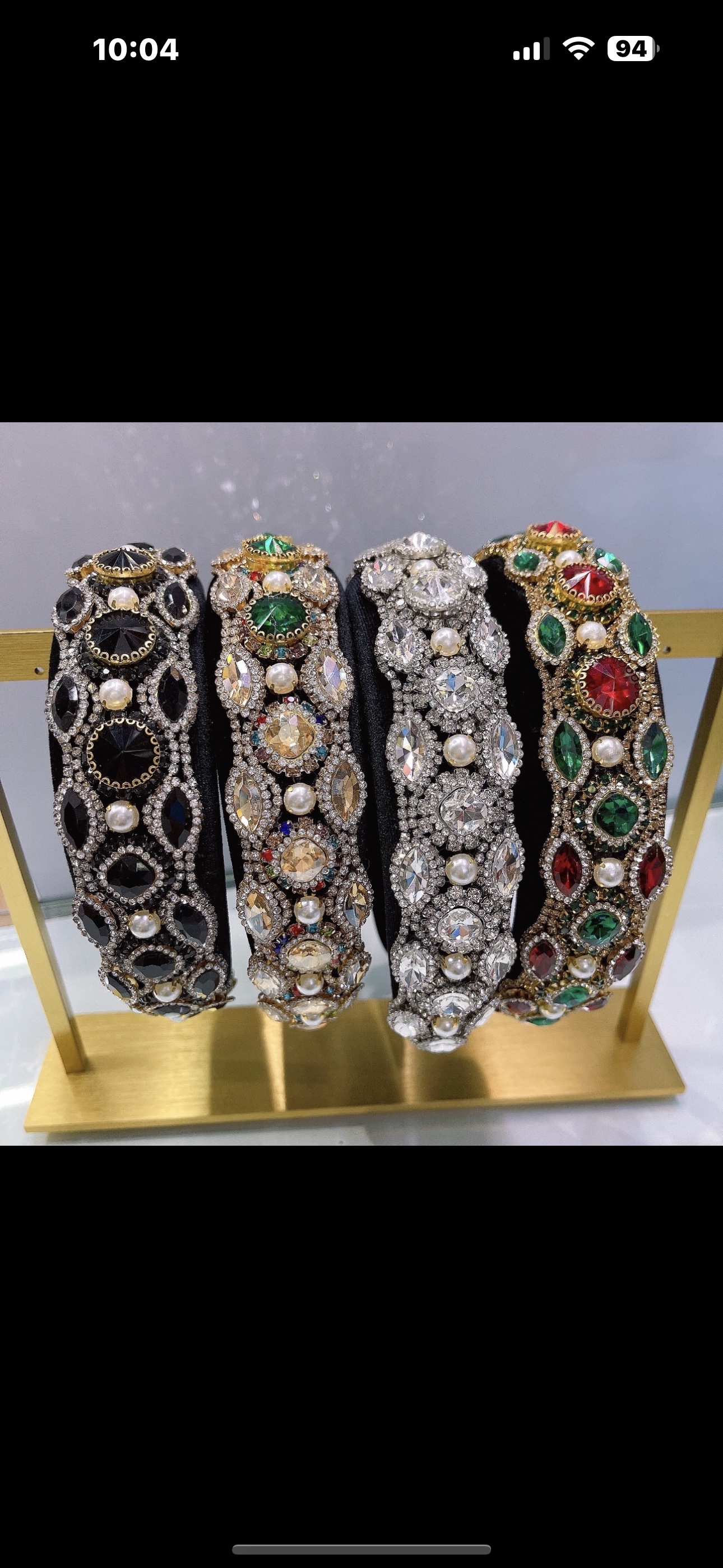 The sponge head buckle colorful diamond 4 cm electroplated grab chain is handmade thumbnail