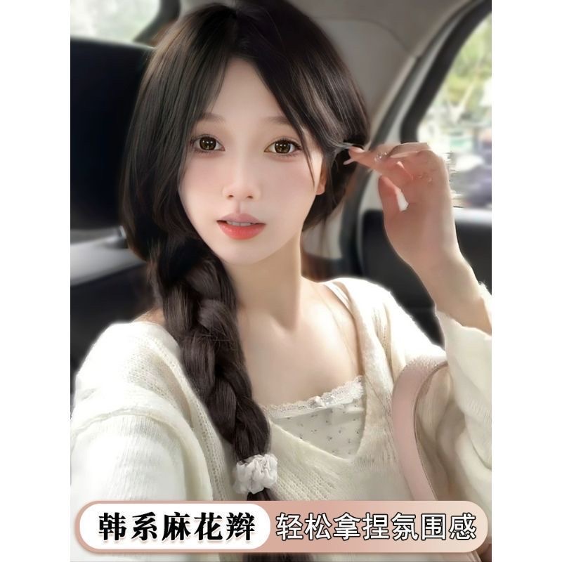 麻花辫子女夏季氛围感甜妹必备麻花辫自然仿真发拳击辫双马尾辫子产品图