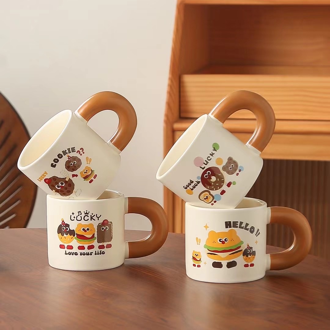 陶瓷杯马克杯精致瓷器 优雅茶杯咖啡杯创意陶瓷水杯马克杯定制logo女结婚庆礼品家用伴手礼回随手做活动陶瓷卡通礼物详情图8