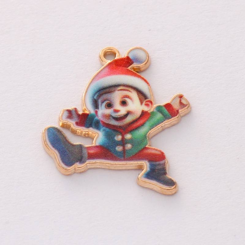 Hot-selling cute cartoon children's Christmas decorations, Christmas gifts, zinc alloy interesting pendants and decorative pendants Application Scenario