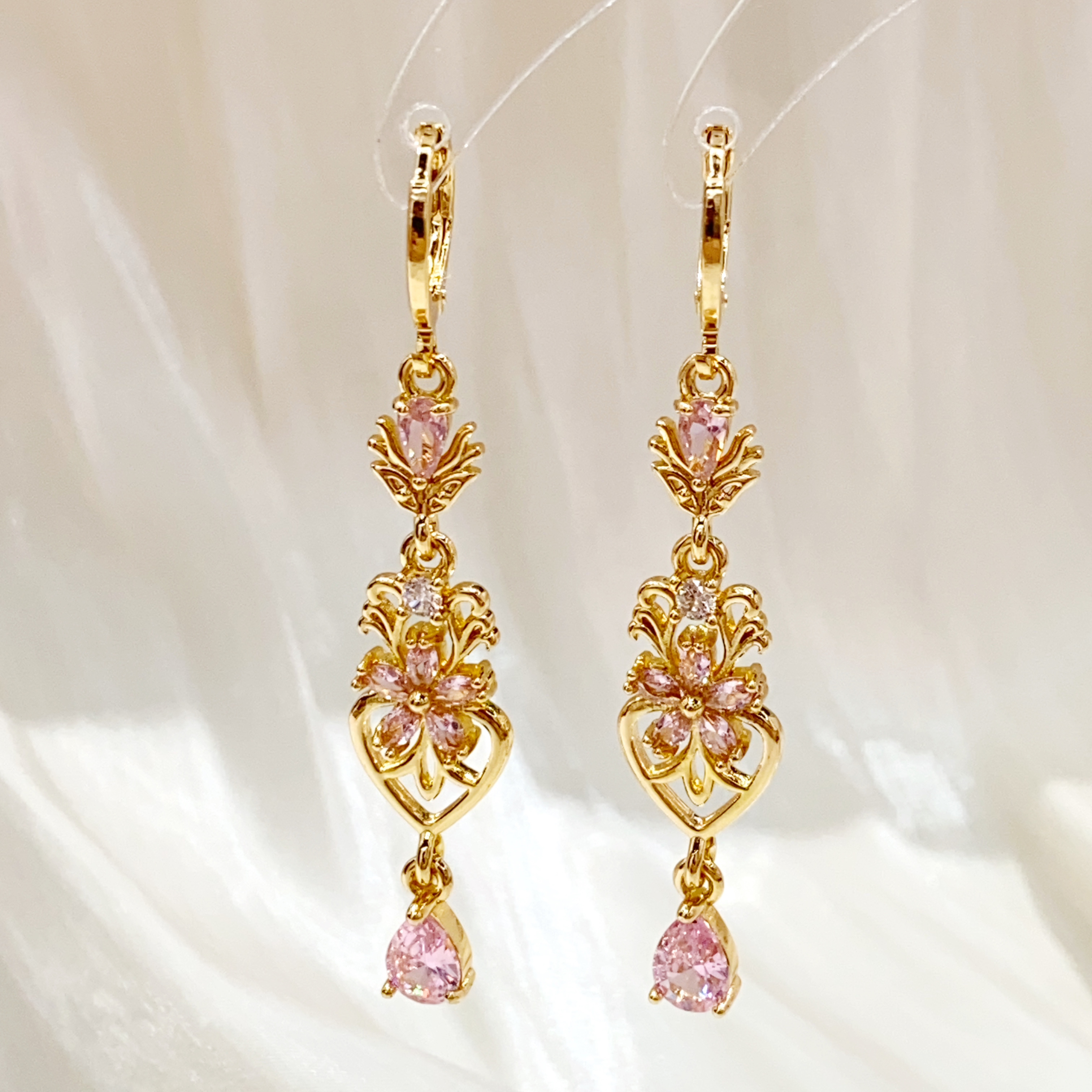 锆石耳环外贸出口欧美风彩钻耳环耳饰跨境专供爆款轻奢复古耳饰高级感时尚耳环批发工厂直销批发爆款饰品耳环耳饰产品图