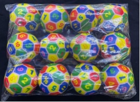 新奇特吊板PU球数字多款式慢回弹解压神器白底实物图