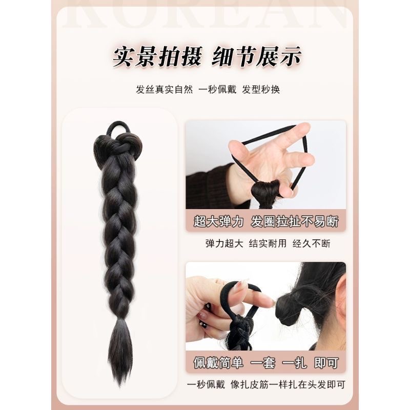 麻花辫子女夏季氛围感甜妹必备麻花辫自然仿真发拳击辫双马尾辫子详情图7