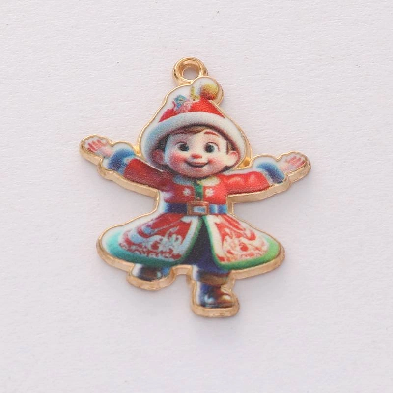 Hot-selling cute cartoon children's Christmas decorations, Christmas gifts, zinc alloy interesting pendants and decorative pendants detail image 5