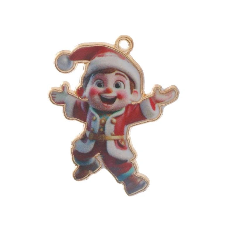 Hot-selling cute cartoon children's Christmas decorations, Christmas gifts, zinc alloy interesting pendants and decorative pendants detail image 8