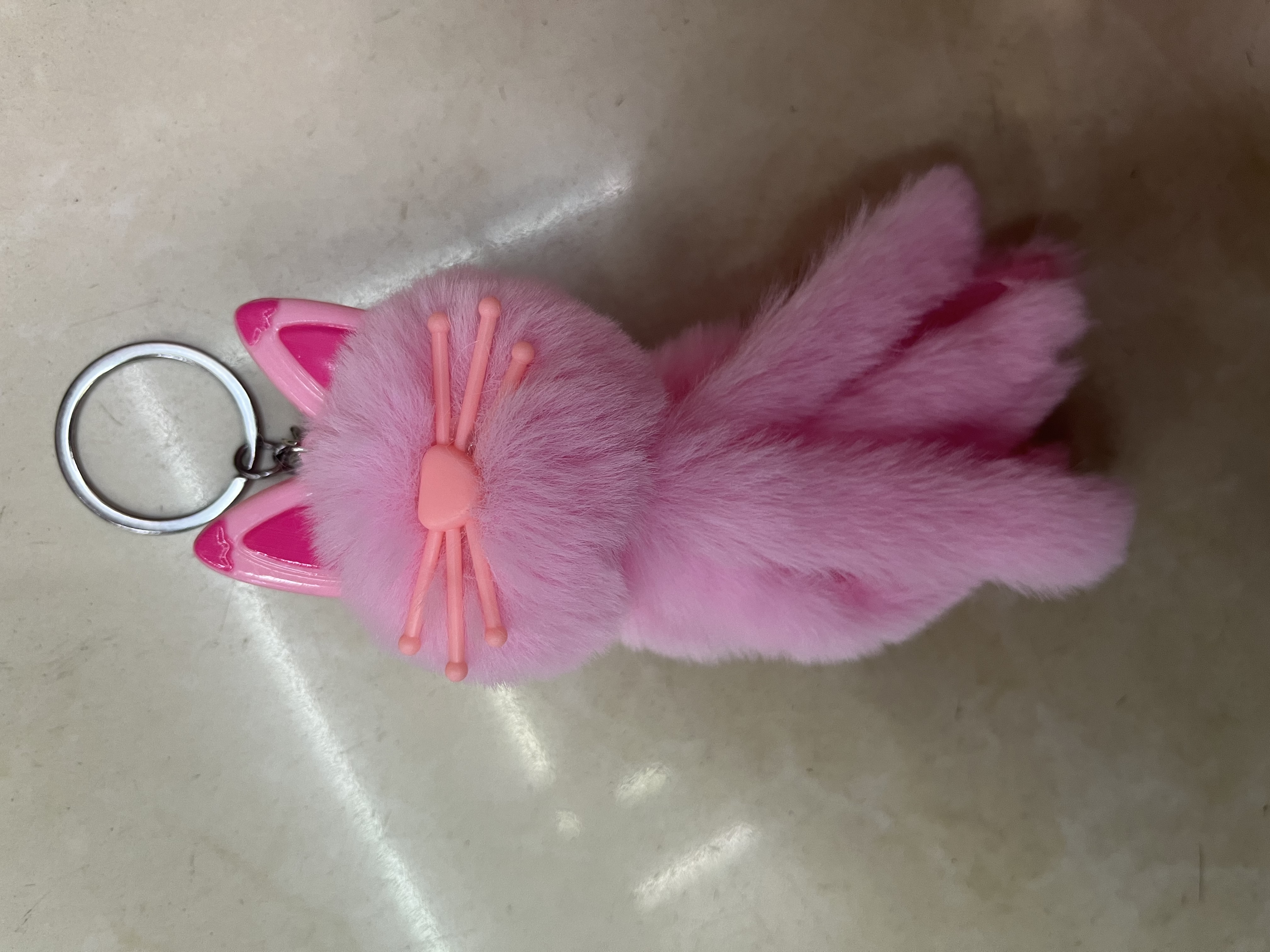 钥匙扣钥匙扣挂件毛绒挂件卡通挂件DIY包包挂件猫咪钥匙扣毛绒钥匙扣白底实物图