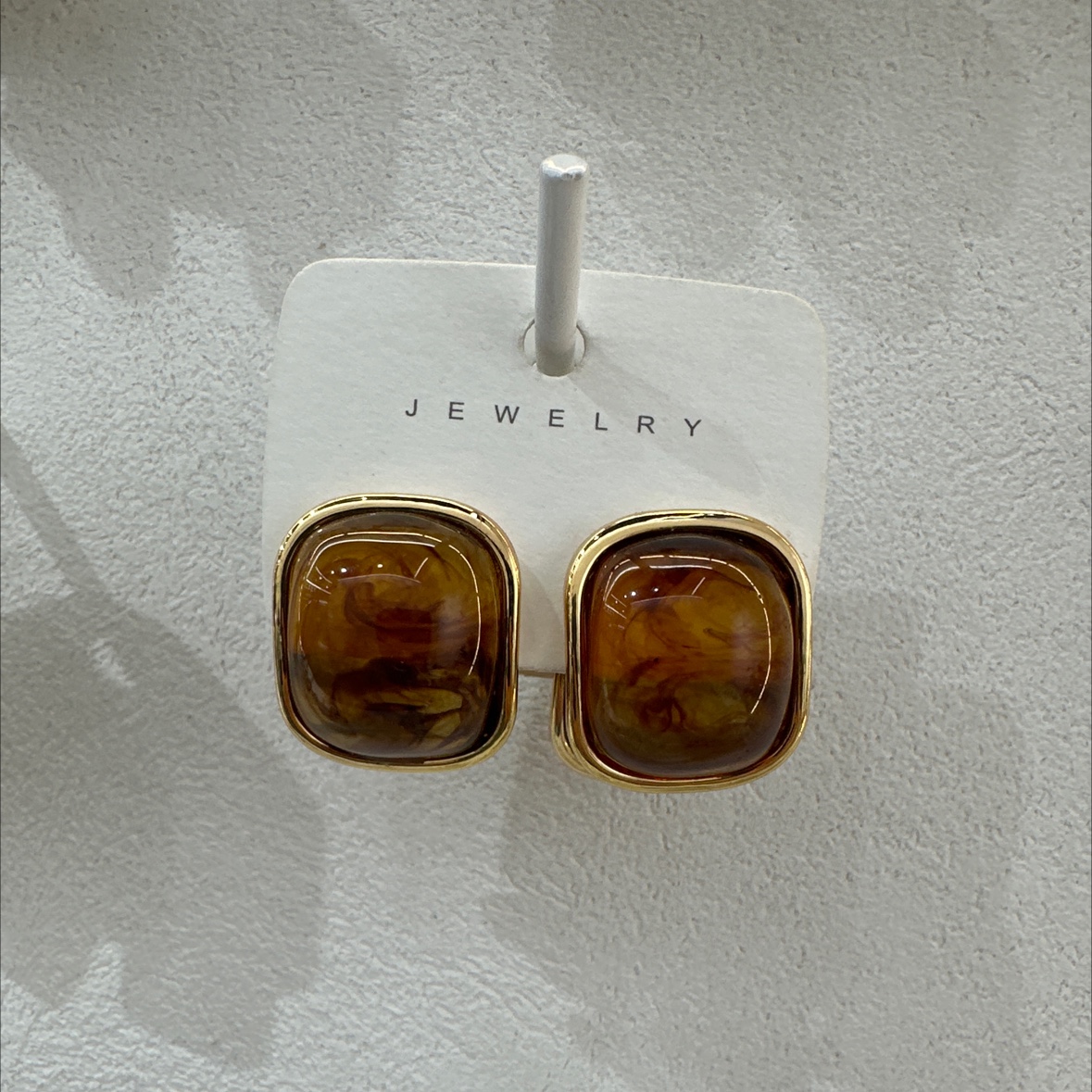 珍珠饰品 精致耳饰 珍珠耳钉 时尚优雅耳环 简约大气女士大方块