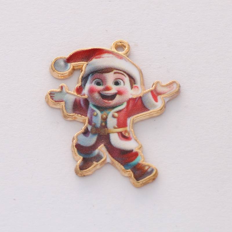 Hot-selling cute cartoon children's Christmas decorations, Christmas gifts, zinc alloy interesting pendants and decorative pendants detail image 6