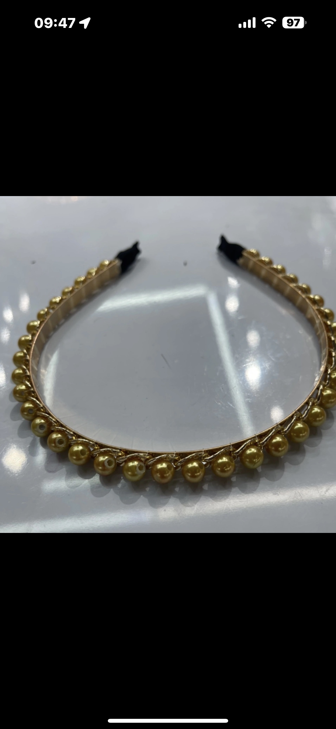 铁头扣高光珍珠电镀链条韩国包头手工制作网红爆款产品图