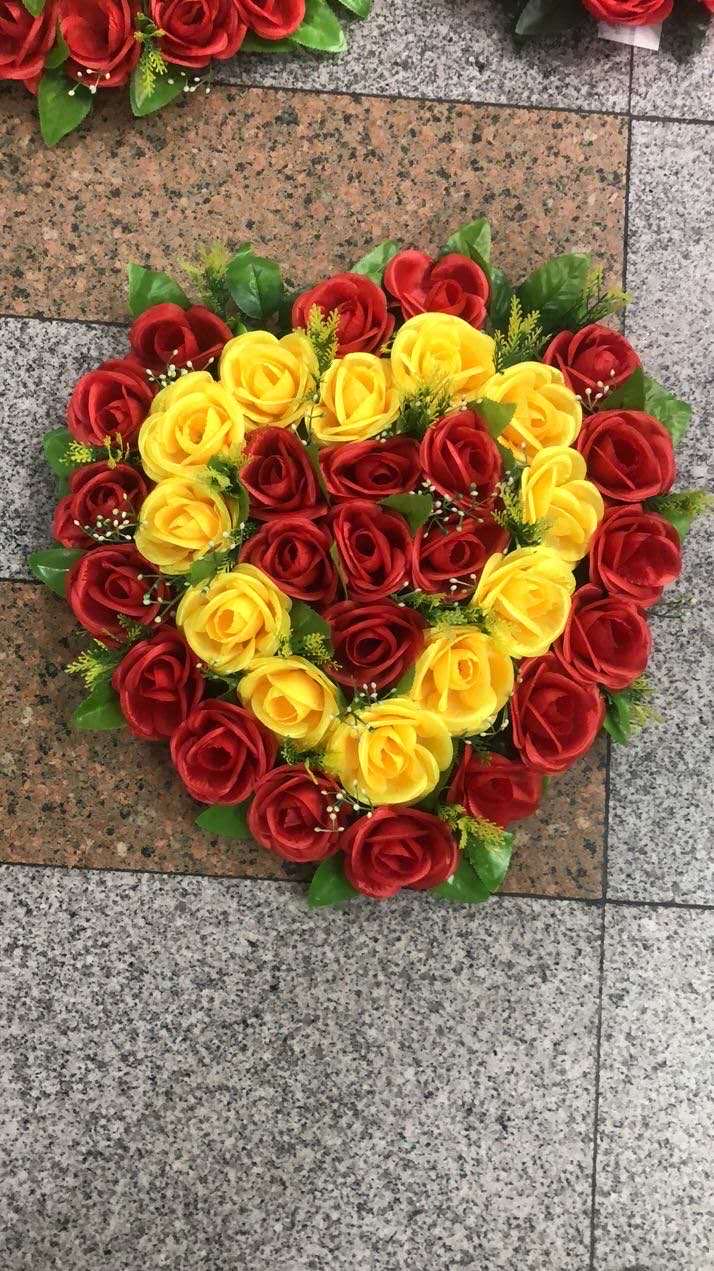 仿真花爱心花盘