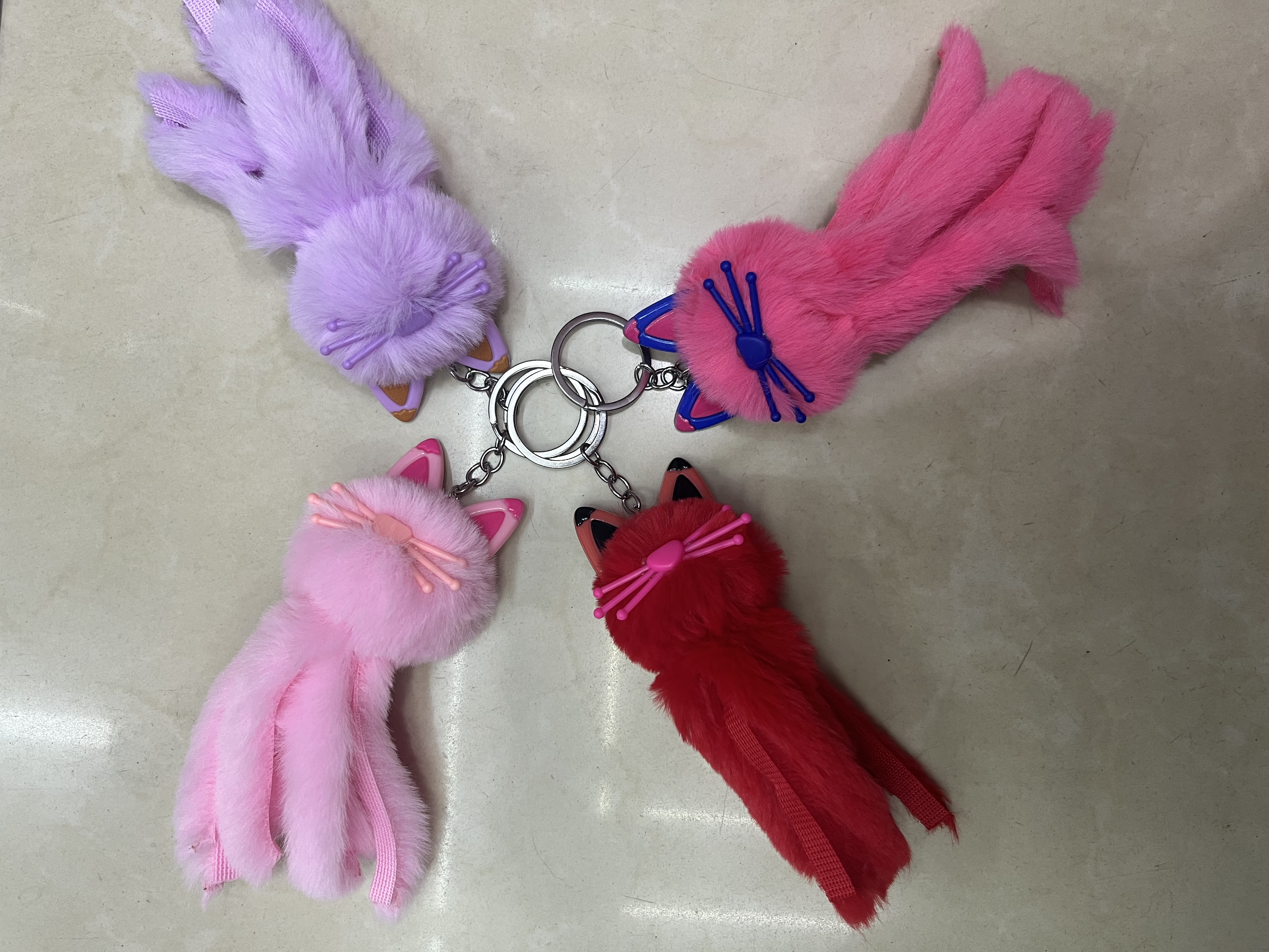 钥匙扣钥匙扣挂件毛绒挂件卡通挂件DIY包包挂件猫咪钥匙扣毛绒钥匙扣详情图12