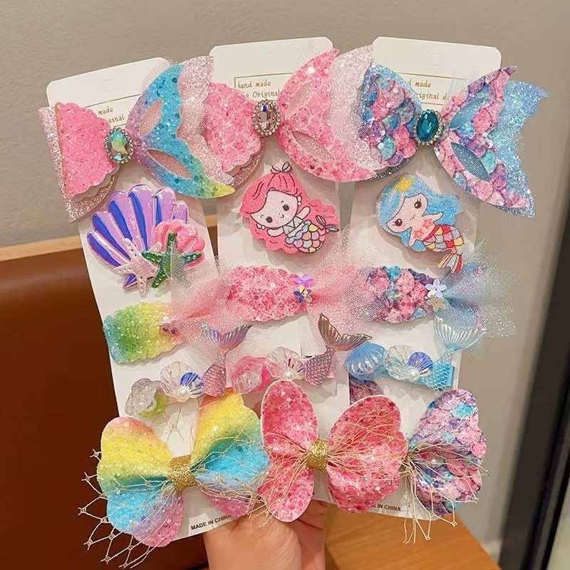 Children's Sweet Hairpin - Mermaid Princess Series Application Scenario