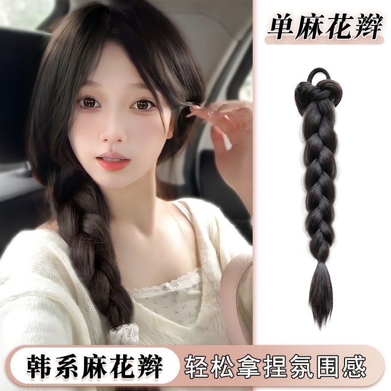 麻花辫子女夏季氛围感甜妹必备麻花辫自然仿真发拳击辫双马尾辫子详情图2
