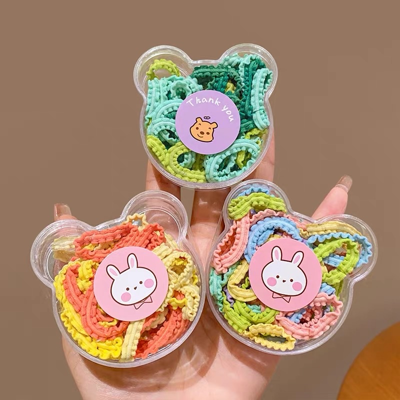 Children's hair bands, girls' hair ties, non-damaging hair rubber bands, baby hair accessories, little girls' braids and hair accessories detail image 3