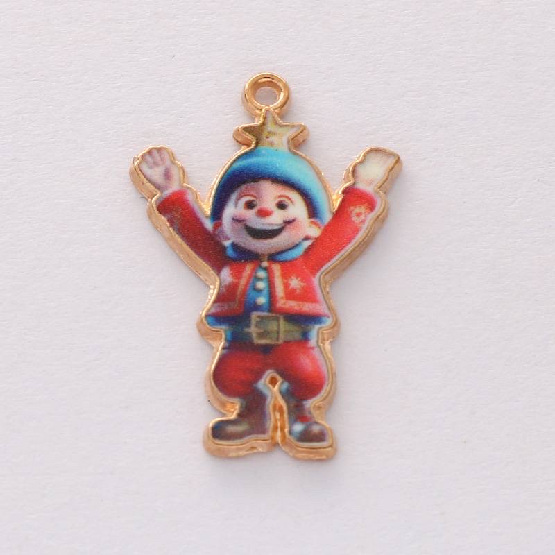 Hot-selling cute cartoon children's Christmas decorations, Christmas gifts, zinc alloy interesting pendants and decorative pendants details Picture