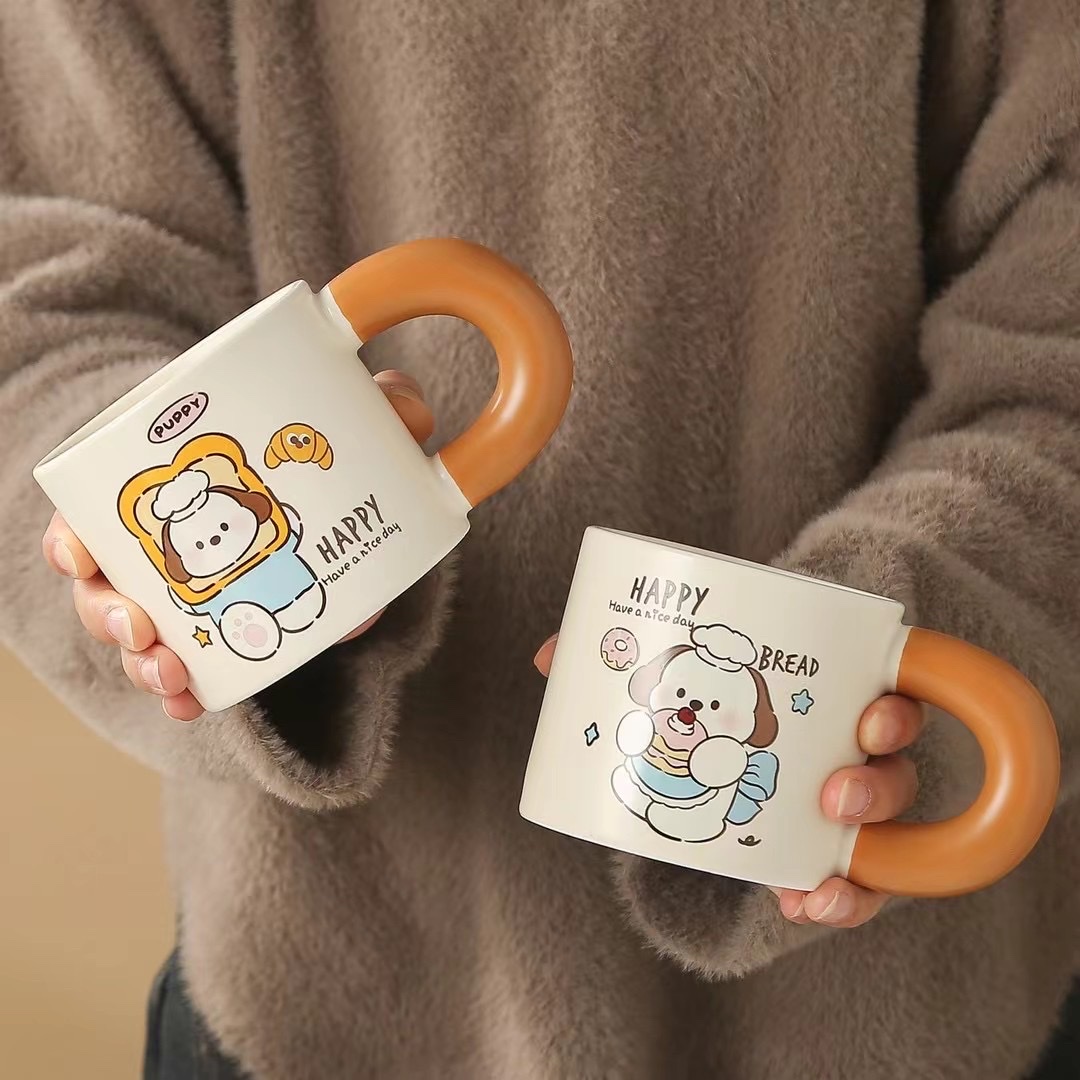 陶瓷杯马克杯精致瓷器 优雅茶杯咖啡杯创意陶瓷水杯马克杯定制logo女结婚庆礼品家用伴手礼回随手做活动陶瓷卡通礼物详情图4