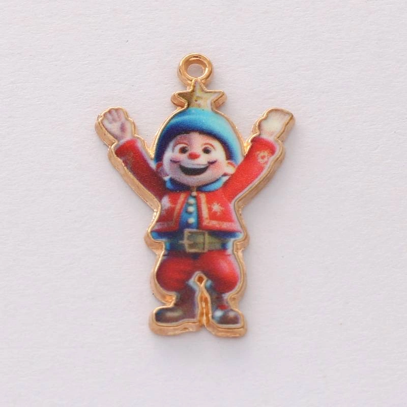 Hot-selling cute cartoon children's Christmas decorations, Christmas gifts, zinc alloy interesting pendants and decorative pendants detail image 2