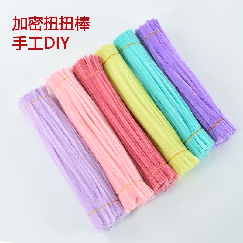 Encrypted twist stick, versatile creativity, DIY colorful macaron Super Dense Wool strips, kindergarten material package details Picture