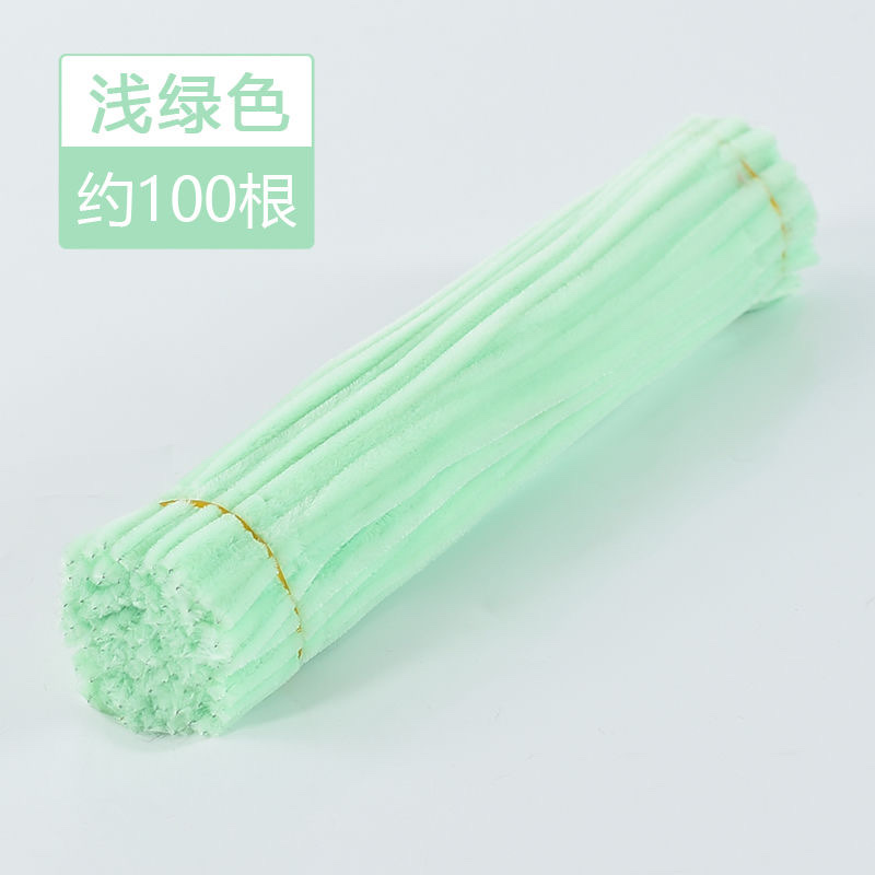 diy Twisty stick children's kindergarten handmade toy materials: ultra-dense wool roots and wool strips mixed in handmade plush strips Item Picture