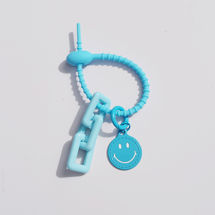 糖果色双面金属笑脸钥匙扣可爱挂件小饰品 钥匙扣钥匙扣挂件详情图10