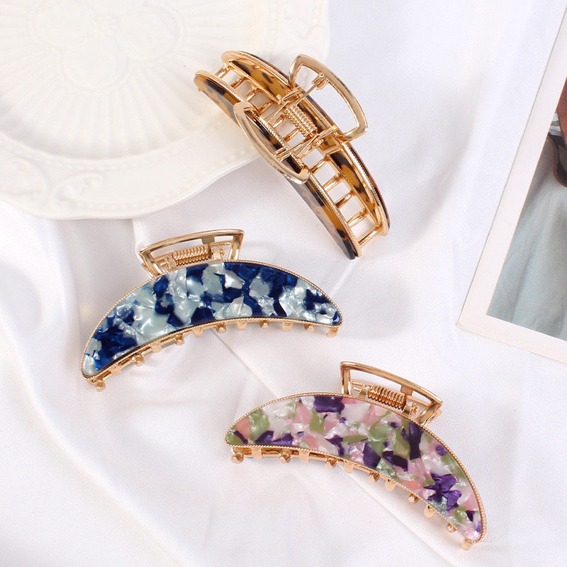 Acrylic alloy hair grippers, hair clips, hair accessories, creative accessories, shark clips Specification image