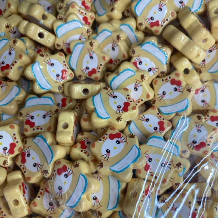 Diy Jewelry Accessories Special Cat Head Bear Print Paint Beaded Pen Accessories Acrylic Accessories Diy Handmade Jewelry Accessories Specification drawing