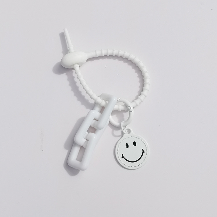 糖果色双面金属笑脸钥匙扣可爱挂件小饰品 钥匙扣钥匙扣挂件详情图7