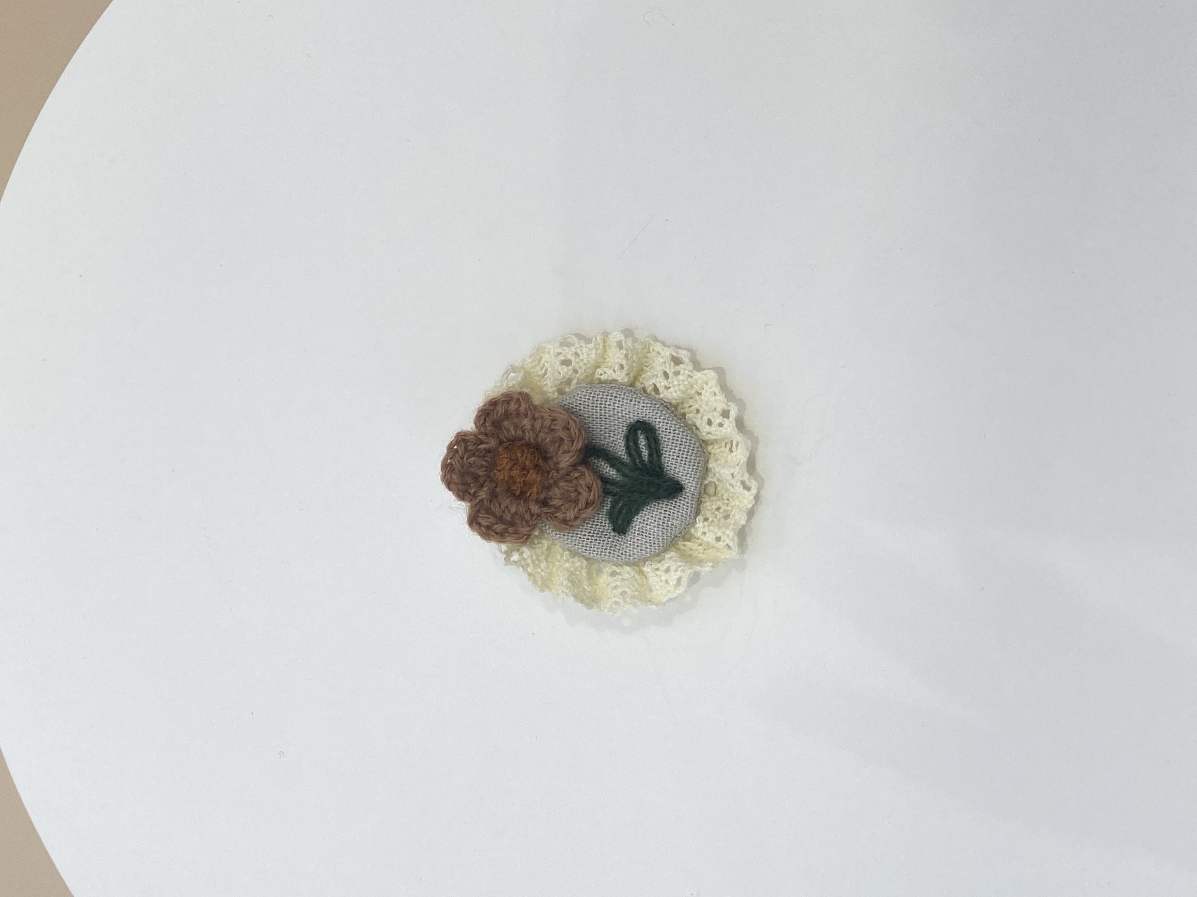 韩系可爱胸针配件森系圆花详情7