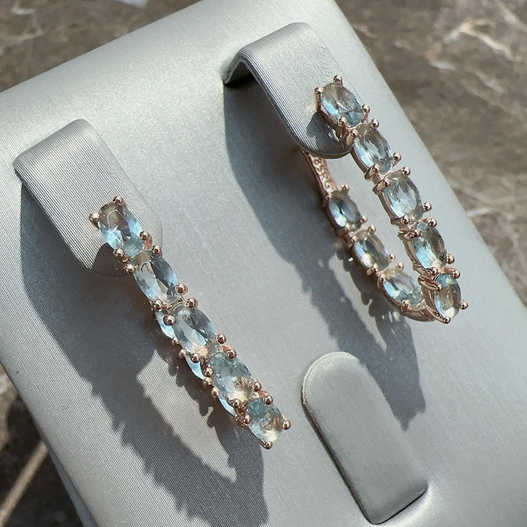 Gulkina新款锆石耳环铜耳饰锆石饰品时尚女士耳环高级感璀璨闪耀耳饰品5色可选585紫金首饰详情图8